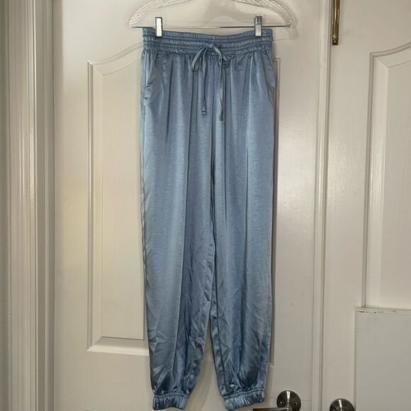 Bershka blue satin joggers | size M - Picture 2 of 8
